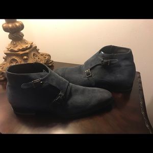 Blue Mezlan Suede Boots